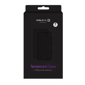 Full cover glass screen protector for Samsung Galaxy S23 FE — Evelatus, anti-static, black