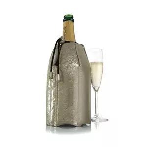 Vacu Vin rapid ice cooler dzesētājs stikla pudelēm — modelis 7238855, melns, vīnam un šampanietim
