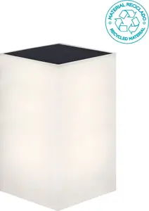 Saules sienas lampa NewGarden WALLY LUMWLP012XXSPNW, kompakta āra lampa 12x12x18 cm