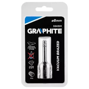 Drill bit GRAPHITE 55H301, 64 mm length, 8 mm diameter, single blister pack
