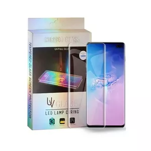 Закалённое 5D изогнутое защитное стекло HQ для Huawei P40 Pro с УФ-клеем