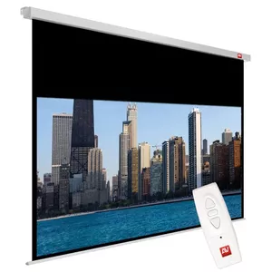 Projection screen AVTEK Video Electric 240 4:3 — viewable 235×176.2 cm, overall 240×200 cm, electric with remote, ceiling/wall mount