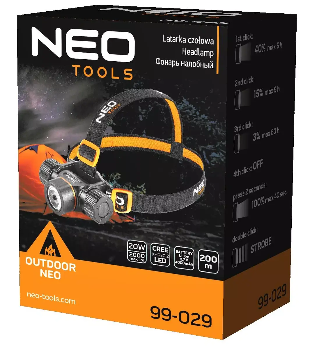 Flashlight NEO tools 99-029 Photo 3