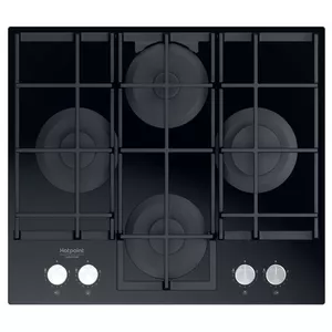 Hotpoint HAGS 61F/BK Melns Iebūvēts 59.5 cm Gāzes 4 zone(s)