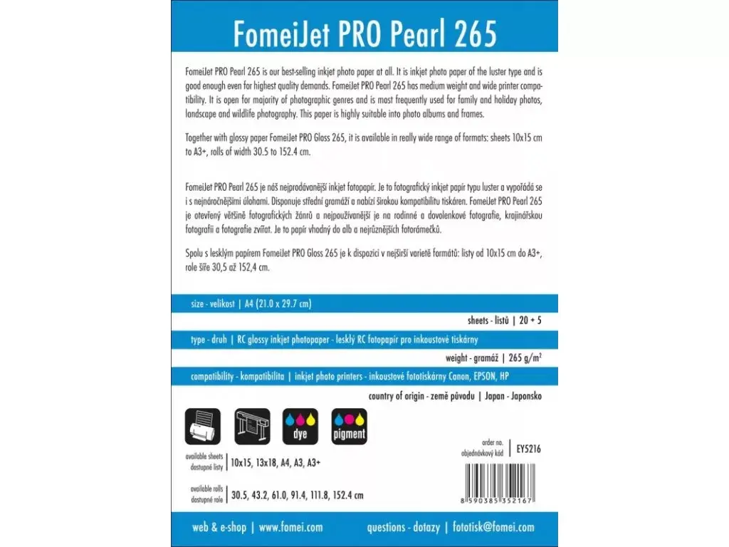 Fomei Photo Paper A4 265 g/m² PRO Pearl Photo 2