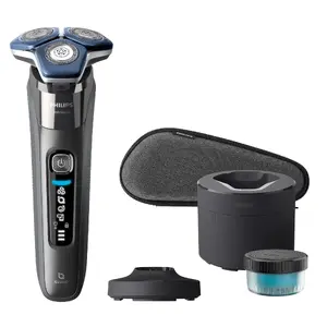 Электрическая бритва Philips SHAVER Series 7000 S7887/55 для сухого и влажного бритья с лезвиями SteelPrecision, аккумулятором, триммером и хромированным корпусом
