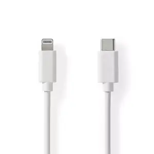 Lightning Cable Nedis CCGL39650WT10 1m 18W USB C White