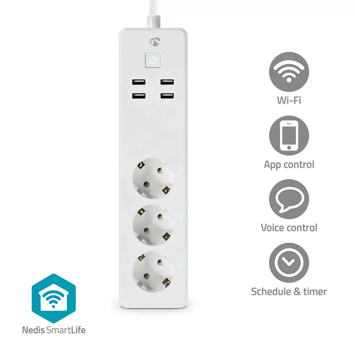 Viedā strāvas padeve Nedis WIFIP312FWT Photo 2