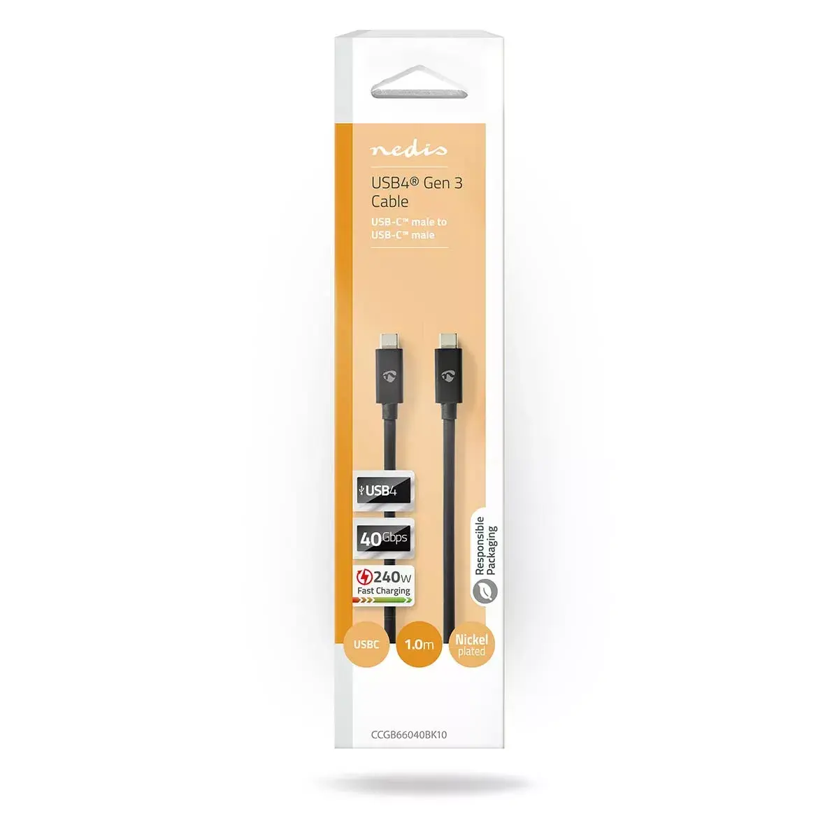USB kabelis Nedis CCGB66040BK10 Photo 3