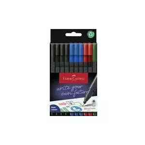 FABER-CASTELL fineliner GRIP FINEPEN, коробка из 10 штук Ширина линии канцелярии: 0,4 мм, ребристая поверхность для надежного захвата, - 1 штука (151691)