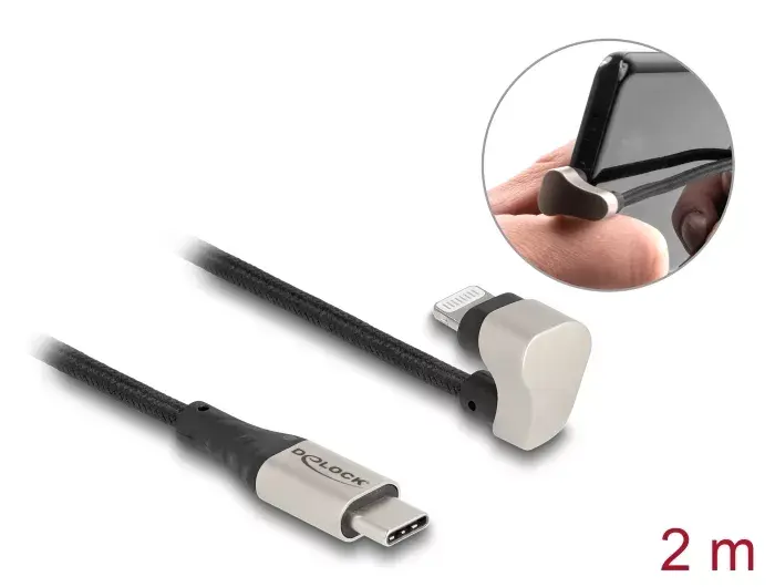 Data and charging cable DeLOCK USB Type-C to Lightning 180° Photo 3
