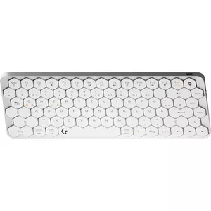 Клавиатура KeySonic KSK-5020BT-S офисная Bluetooth QWERTZ немецкая алюминий белая