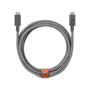 Native Union BELT-C-ZEB-PRO-NP USB cable 2.4 m USB 2.0 USB C Black, White