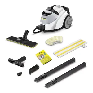Пароочиститель цилиндрический Karcher SC 5 EasyFix IRON PLUG — бак 1,5 л, 2250 Вт, 4,2 бар, готов за 3 мин