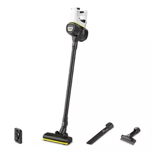 Stieņa putekļsūcējs Karcher 2‑in‑1 VC 4, bez maisa, bezvadu 21.6V Li‑Ion, 30 min darbība, HEPA, 2 ātrumi, dzeltena/melnā