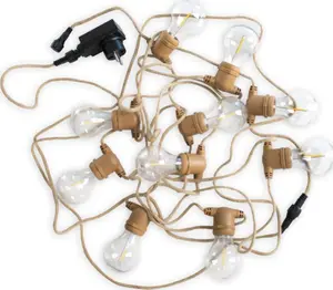 Outdoor Jute Light Cable NewGarden ALLEGRA GUIRLANDA LUMGASXXOCNW, decorative string for garden lighting