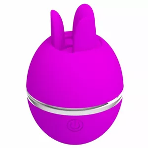Handheld vibrator pretty love Gemini Ball Purple — silicone, round design