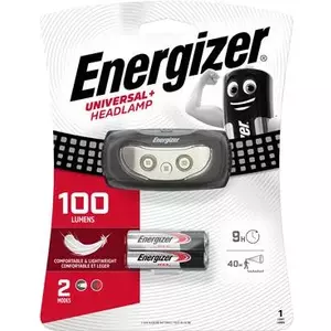 Headlamp Energizer Universal Plus LED battery-powered 100 lm 9 h E301659805 — Silver/Black