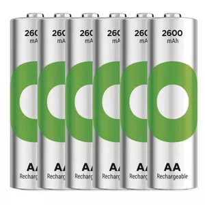 Uzlādējama AA baterija GP ReCyko 2600 mAh HR6 komplekts 6 gab.