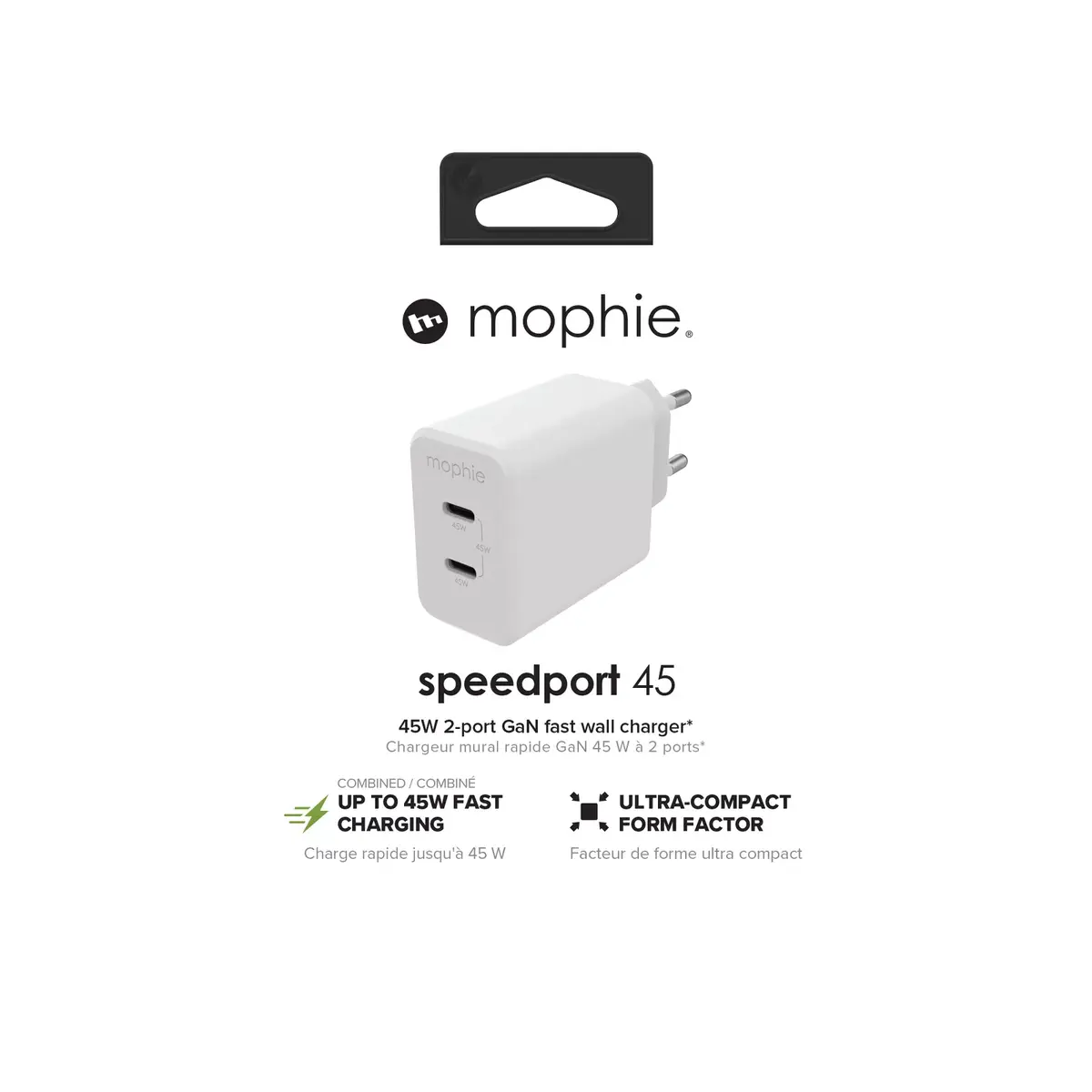 Сетевой адаптер mophie Accessories USB-C PD DUAL 45W GAN Photo 3