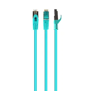 Networking cable GEMBIRD Cat6a S/FTP (S-STP) 15 m, RJ-45 to RJ-45, gold contacts, green