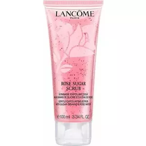 Eksfoliācijas skrubs LANCOME Rose Sugar Gentle – sejas/ķermeņa skrubs, rožu cukura formula, maiga pīlinga iedarbība