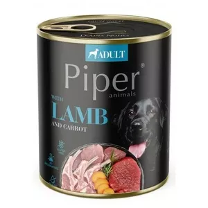 Wet dog food Dolina Noteci Piper Lamb with carrot, wet food for adult dogs, 800 g, 10% protein, 7% fat
