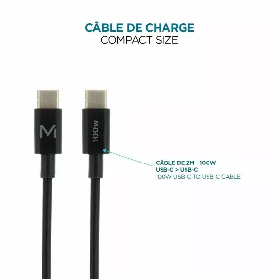 Lādētājs Mobilis 100W 2USB C 1USBA Photo 6