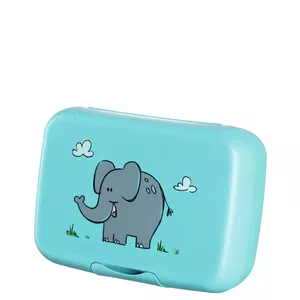 Lunch bag LEONARDO BAMBINI Turquoise plastic, 135×135×66 mm, 1 pc