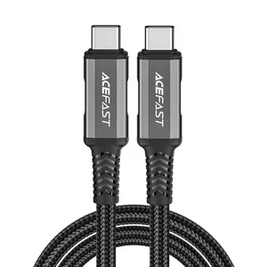 USB-C uz USB-C kabelis Acefast C1-09, 48W, 1 m, melni‑pelēks