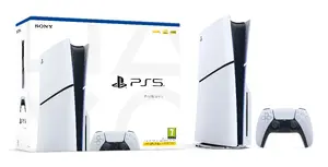 Игровая приставка Sony PlayStation 5 Slim — 1 ТБ SSD, AMD Ryzen Zen 2 8 ядер 3.5 ГГц, AMD RDNA 2 10.3 TFLOPS, 8K HDR, VR-ready, Bluetooth 5.1, Wi‑Fi, Gigabit Ethernet