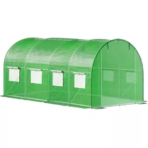 Garden greenhouse Springos GT0004 9 m² (4.5×2×2 m) — metal frame, polyethylene cover