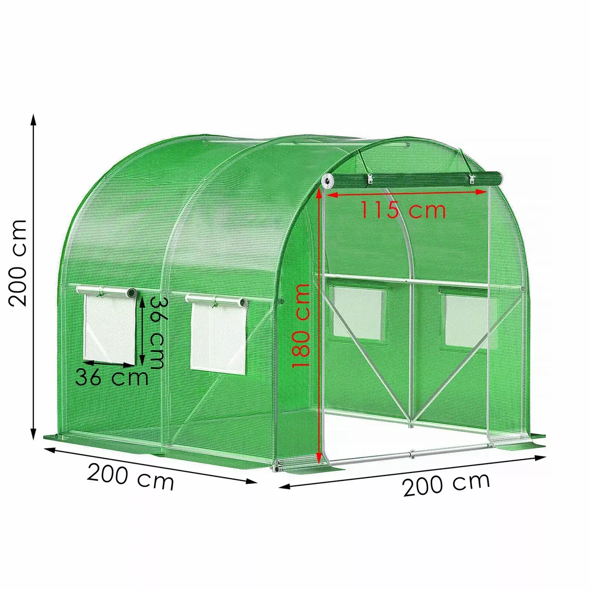 Greenhouse foil Springos GT0001F 2×2×2 m Photo 4