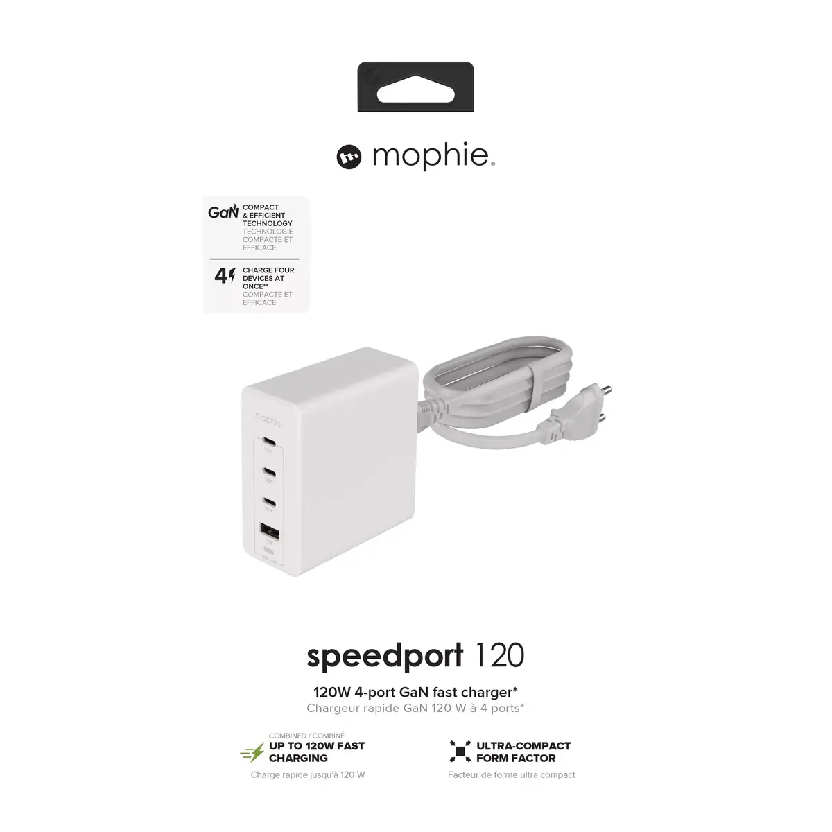 Mophie 120W GaN USB-C PD hub wall charger Photo 3