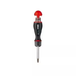 RATCHET SCREWDRIVER, MAGNET. WITH EIGHT BITS FELO