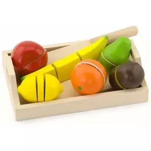 Игрушечные фрукты на подносе Viga Owoce Do Krojenia Na Tacy (1865) – деревянные продукты для игры