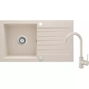 Granite sink deante ZQZV5113 1-bowl with drainer