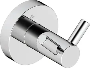 Double Hook deante ADJ 0121 — wall-mounted metal bathroom hook, chrome finish
