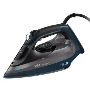 Паровой утюг BRAUN TexStyle 9 SI9682 тёмно-синий — 3200 Вт, подошва EloxalPlus, шнур 2,5 м