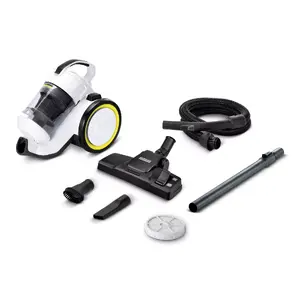 Cilindriskais putekļsūcējs Karcher VC 3 — sausai tīrīšanai, 700 W, bezmaiska 0,9 L, HEPA 13, teleskopiska caurule, šļūtene 1,5 m
