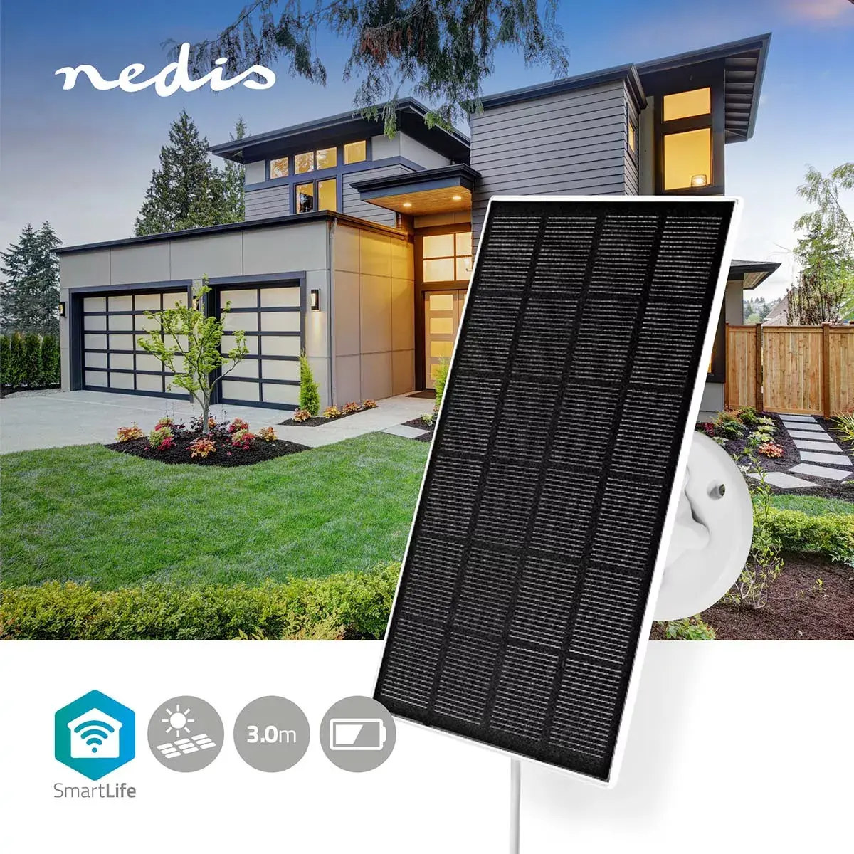 Nedis SOLCH10WT saules panelis 3 W USB Micro‑B Photo 9