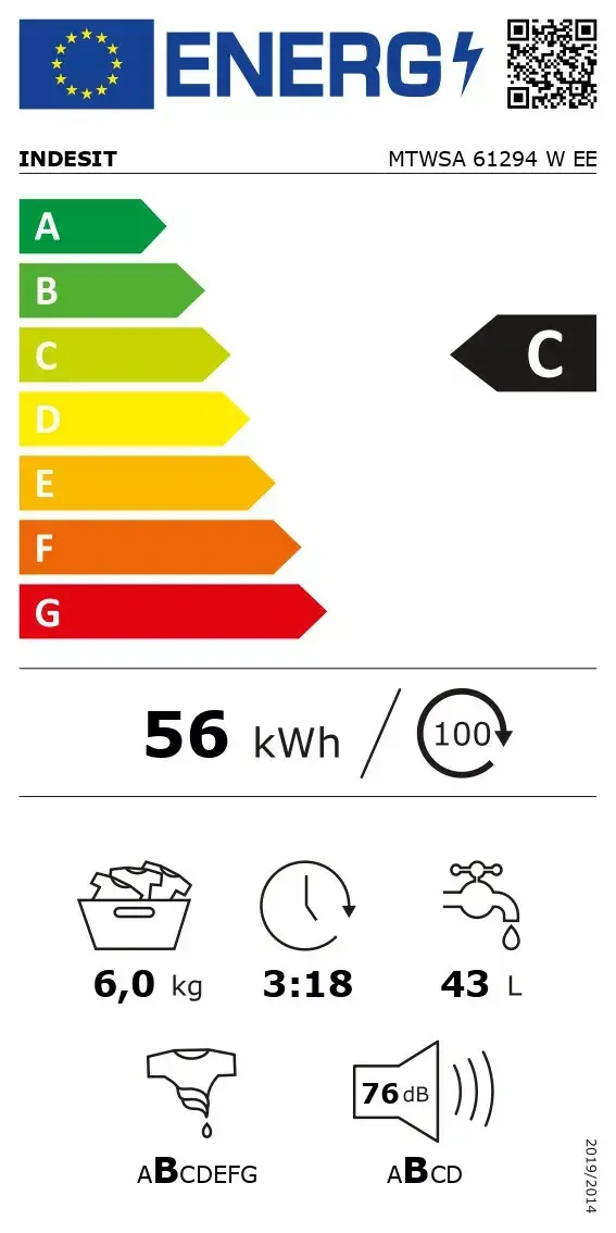 INDESIT MTWSA 61294 W EE фронтальная стиральная машина Photo 6