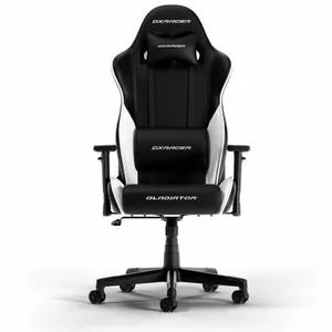 Игровое кресло DXRacer Gladiator G23-NW — эргономичное, с регулировкой подлокотников, высокая спинка