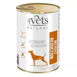 Влажный корм для собак 4vets Natural Weight Reduction 400 г — индейка, влажность 80%, белок 9%, жир 2,2%