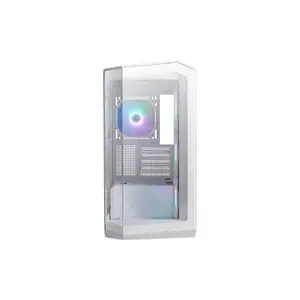 PC Case MSI MAG PANO M100R PZ WHITE Micro ATX Tower — White, Micro Tower, supports micro ATX, 1x 3.5" bay, 1x 2.5" bay, max GPU 39 cm