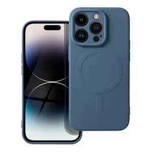 Силиконовый задний чехол с поддержкой MagSafe для Apple iPhone 14 Plus от Riff — синий