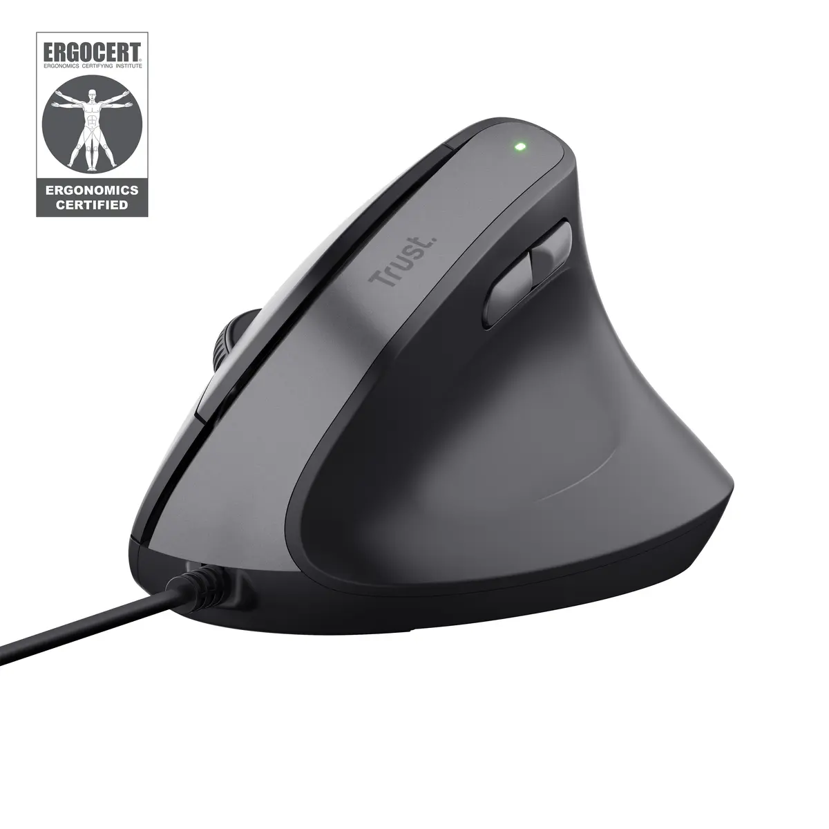 Ergonomiska vertikāla vadu pele Trust Bayo