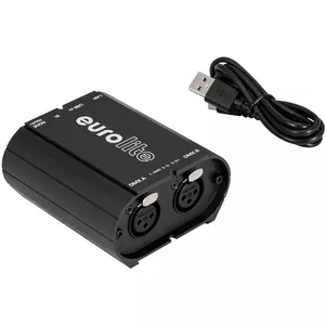 DMX interface EUROLITE USB/LAN-DMX 2x512ch (model 51860117) — USB and Ethernet connection for lighting control