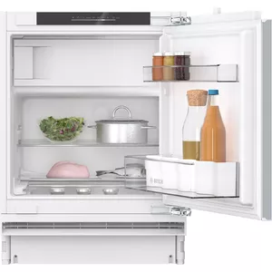 Built-in fridge Bosch Serie 4 KUL22VFD0, 110 L total (93 L fridge + 17 L freezer), top freezer, touch control, reversible door, 598×820×548 mm