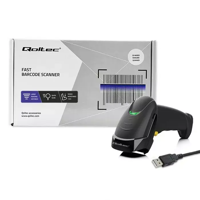 Handheld barcode scanner QOLTEC 50853 Photo 5